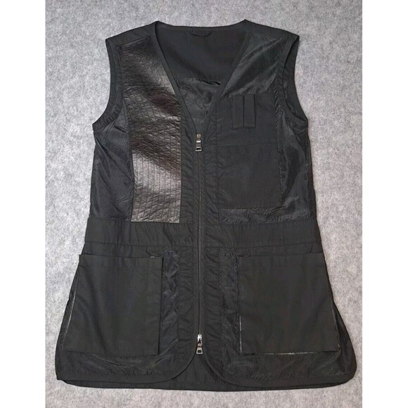 PRADA Other - Prada Black SILK, LEATHER, VISCOSE Vest Men’s PRADA Sz 44 AWESOME